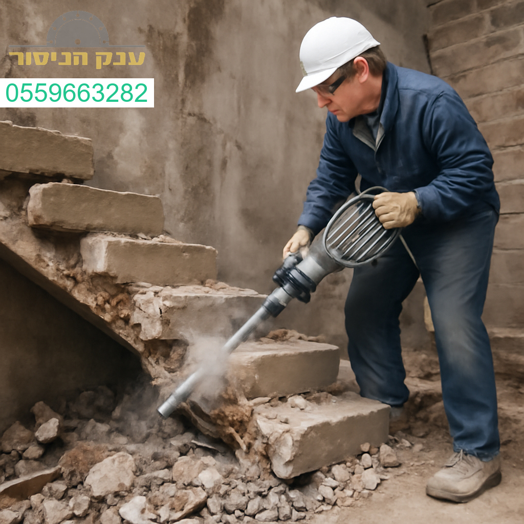 פירוק מקצועי של מדרגות בטון בצורה בטיחותית מדויקת ויעילה