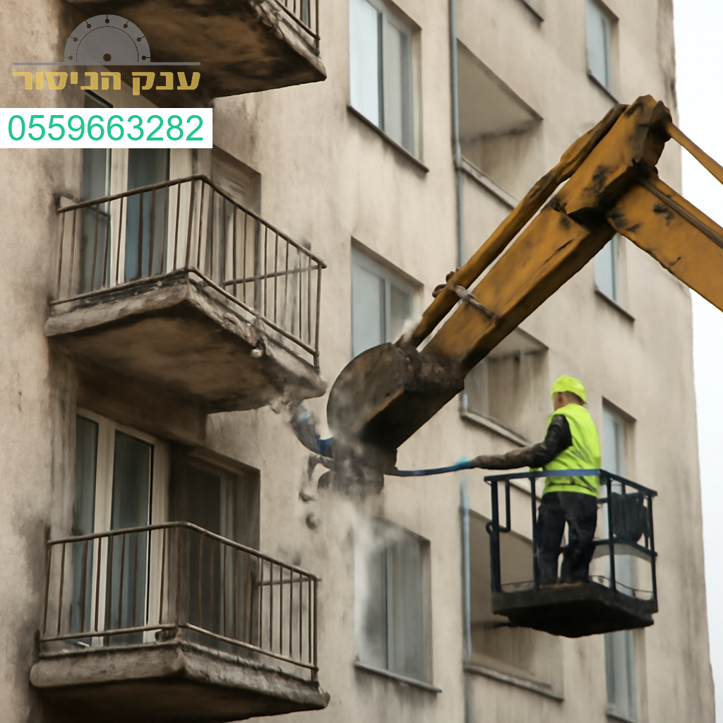 פירוק מקצועי ובטוח של מרפסות מסוכנות על ידי צוות מומחה עם ציוד הנדסי מתקדם