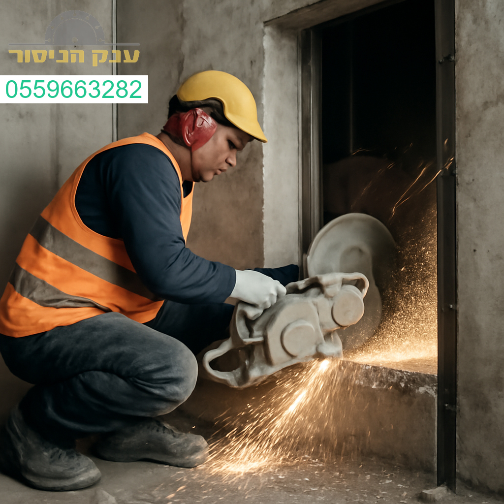 ניסור מדויק ומקצועי בפתיחת פיר מעלית בשלבי בנייה מתקדמים
