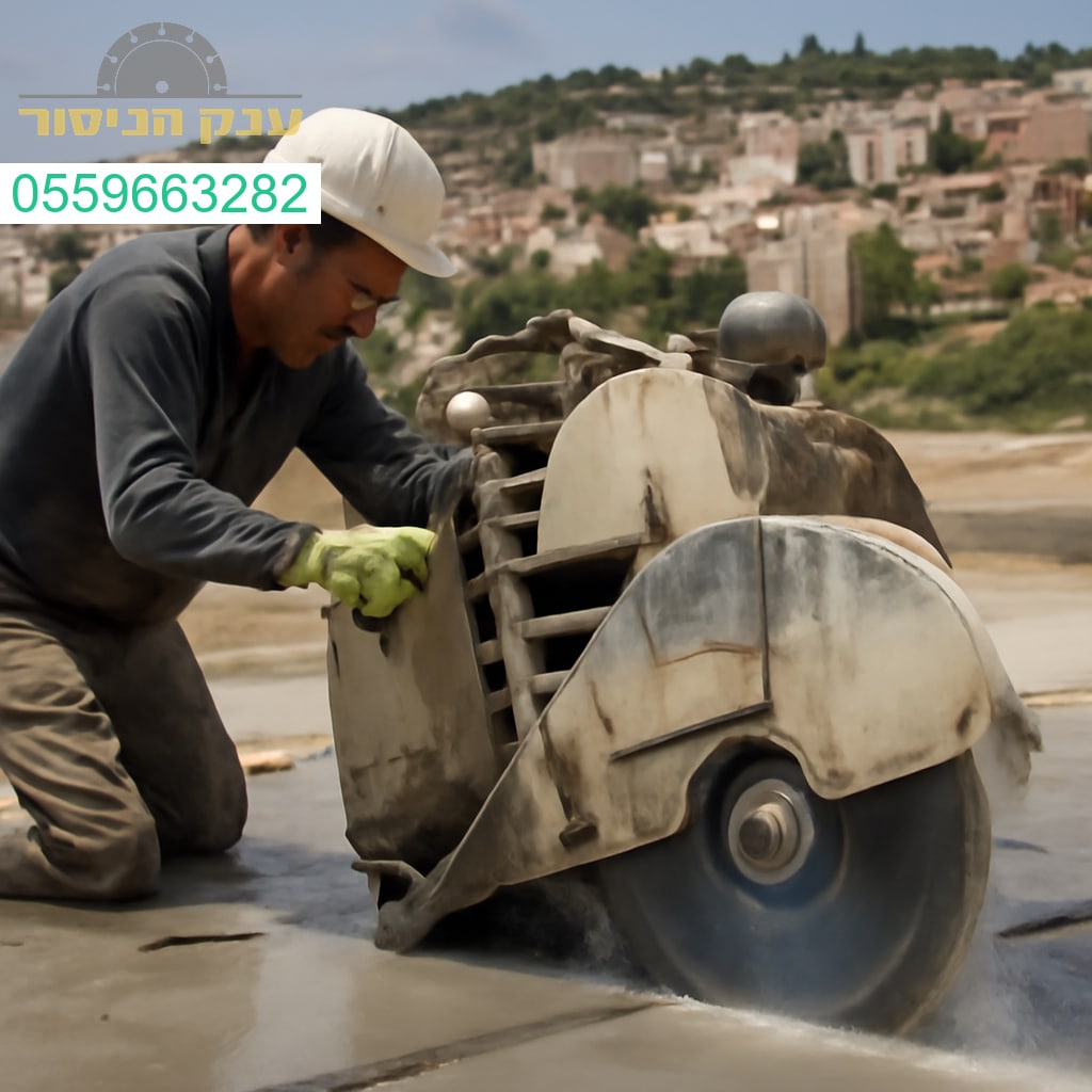 מנסר בטון מקצועי באריאל עם כלי עבודה מתקדמים לביצוע חיתוכים מדויקים ואיכותיים