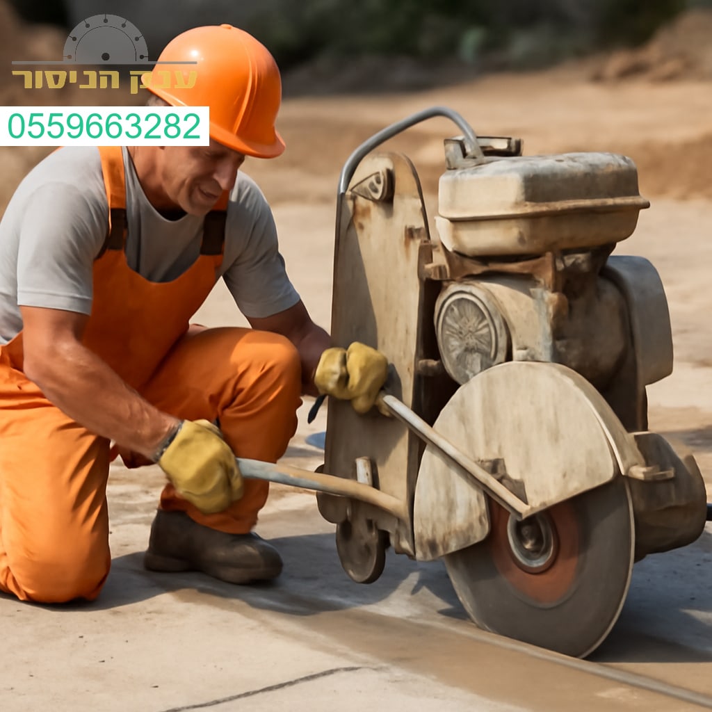 מנסר בטון מקצועי בגני תקווה עם ציוד מתקדם לביצוע חיתוכים מדויקים ואיכותיים