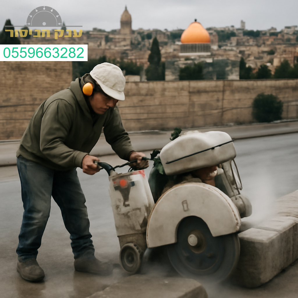 מנסר בטון מקצועי בירושלים עם ציוד מתקדם לביצוע חיתוכים מדויקים בכל סוגי הבטון