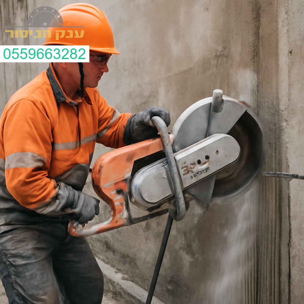 מנסר בטון מקצועי בפעולה בדיוק מרבי ועוצמה בנס ציונה