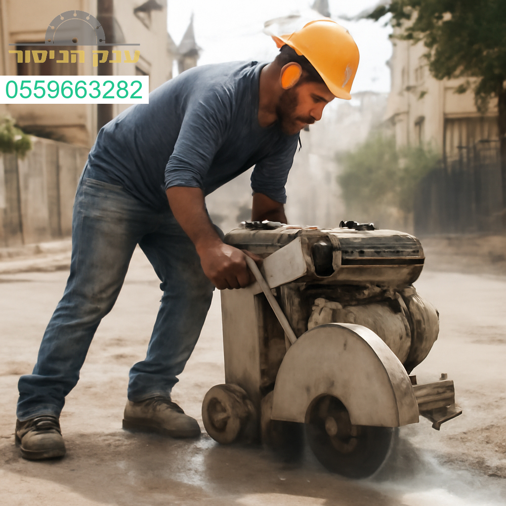 מנסר בטון מקצועי ברמלה עם ציוד מתקדם לביצוע חיתוכים מדויקים ואיכותיים בכל סוגי המשטחים