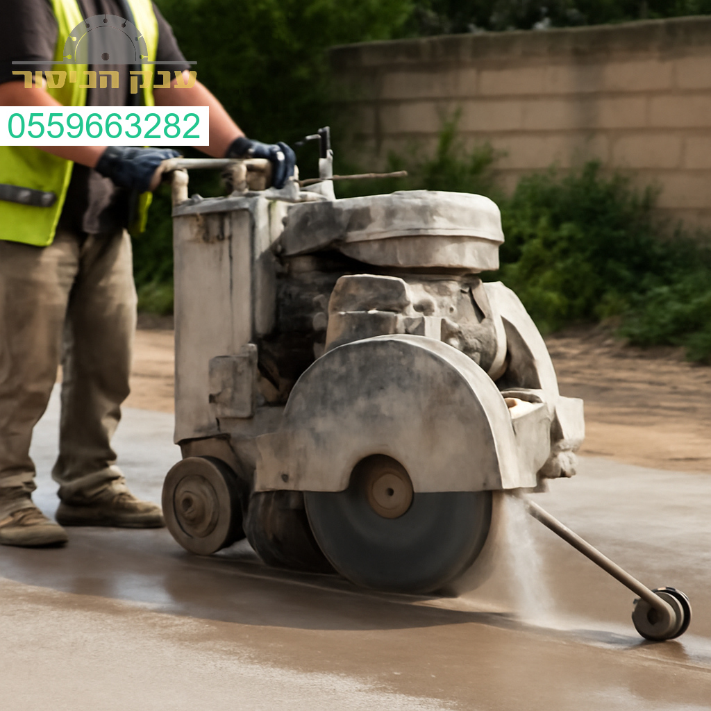 מנסר בטון מקצועי בגדרה עם ציוד מתקדם לביצוע חיתוכים מדויקים וחלקים