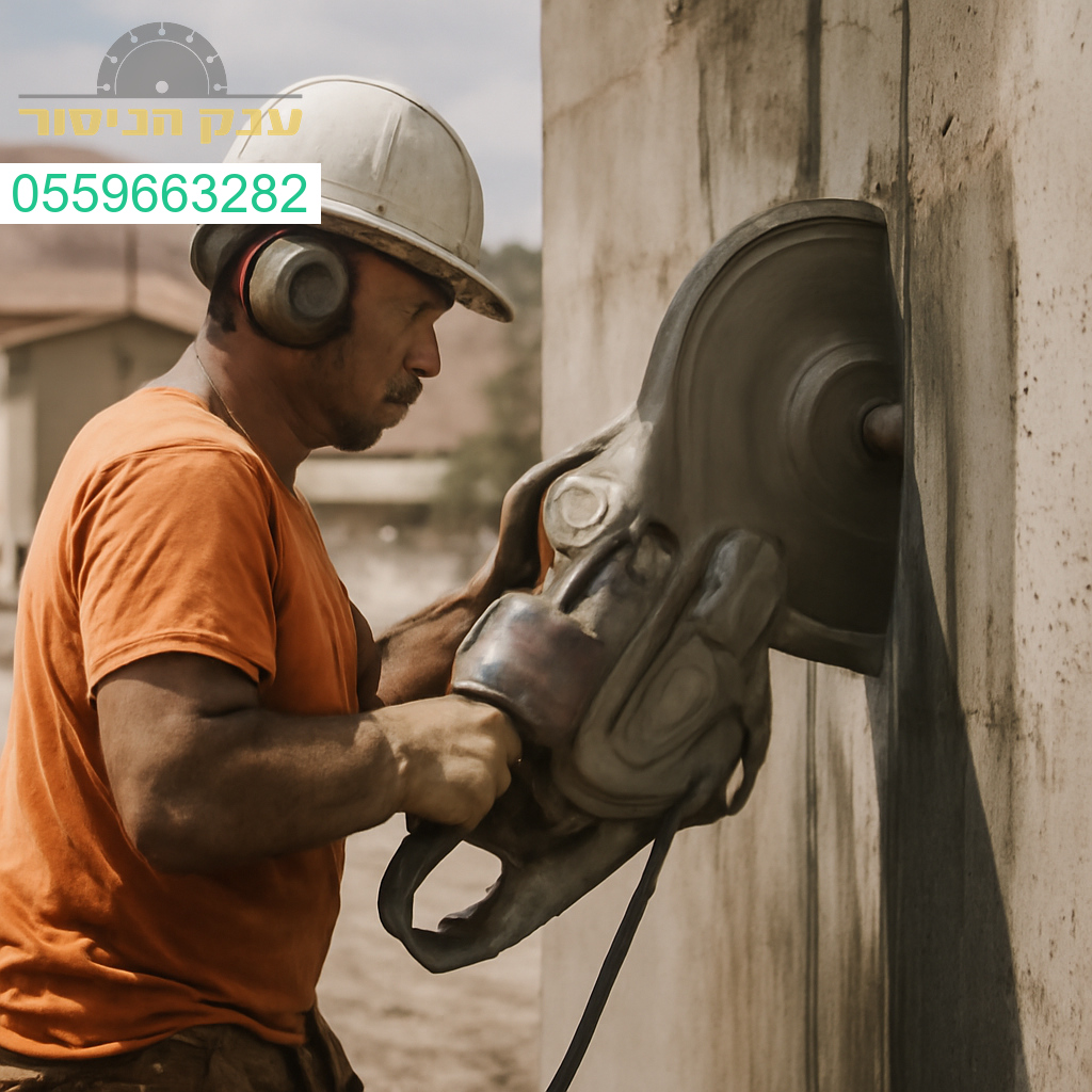 מנסר בטון מקצועי בדימונה עם ציוד מתקדם לביצוע חיתוכים מדויקים בפרויקטים מורכבים