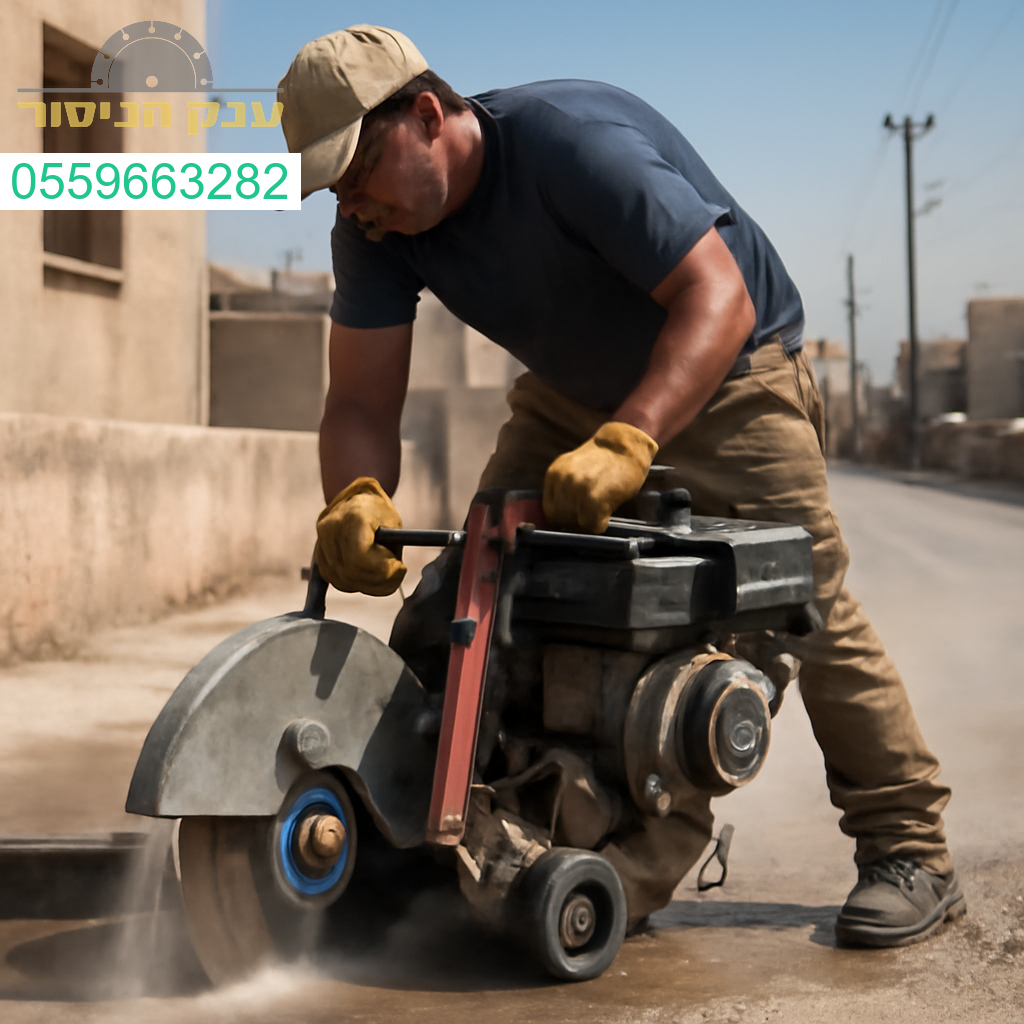 עבודת ניסור בטון מקצועית בדימונה עם ציוד מתקדם ותוצאה מדויקת ומרשימה