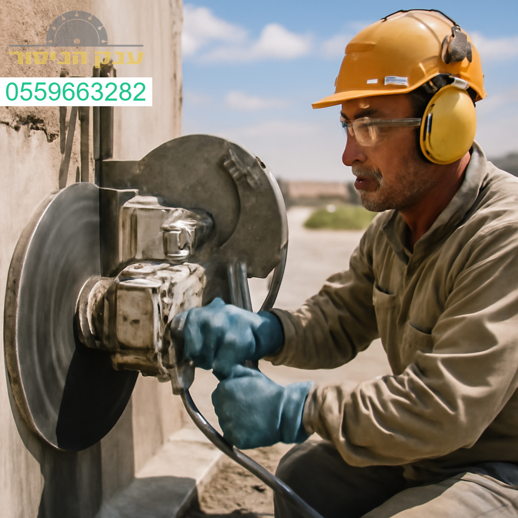 מנסר בטון מקצועי בפעולה מדויקת בדימונה עם ציוד חדיש ורמת גימור גבוהה