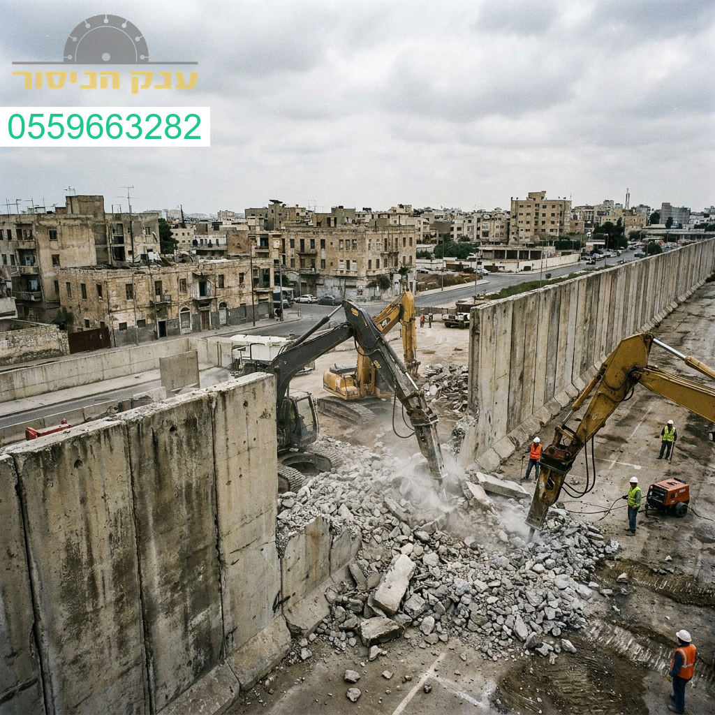 מומחיות ודיוק בביצוע עבודות הנמכת חומות בטון קיימות ברמה הגבוהה ביותר
