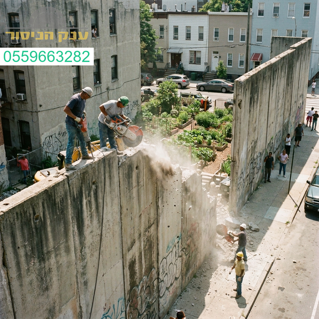 דיוק מקסימלי ומקצוענות ללא פשרות בכל עבודת חיתוך והנמכת קירות בטון