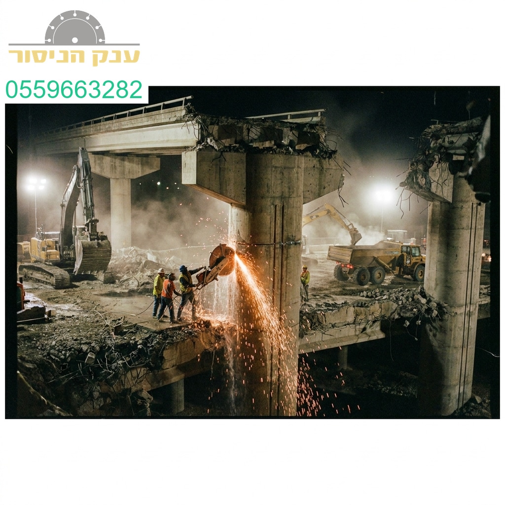 מומחיות ללא פשרות בניסור ופינוי שאריות בטון בעוצמה ובדיוק מקסימלי