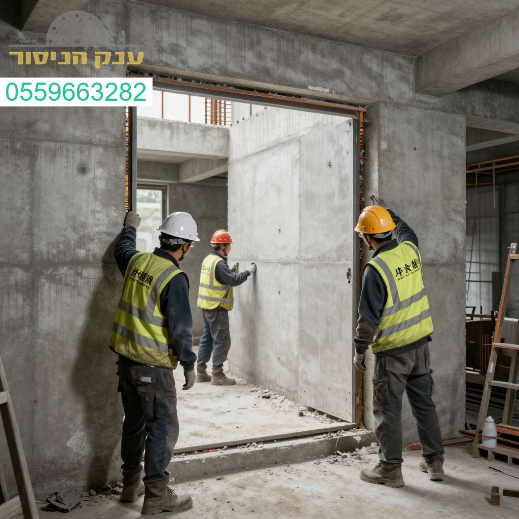 הרחבת פתחי דלת בחדרי מוגן בעבודה מקצועית ומדויקת המבטיחה בטיחות לביתכם